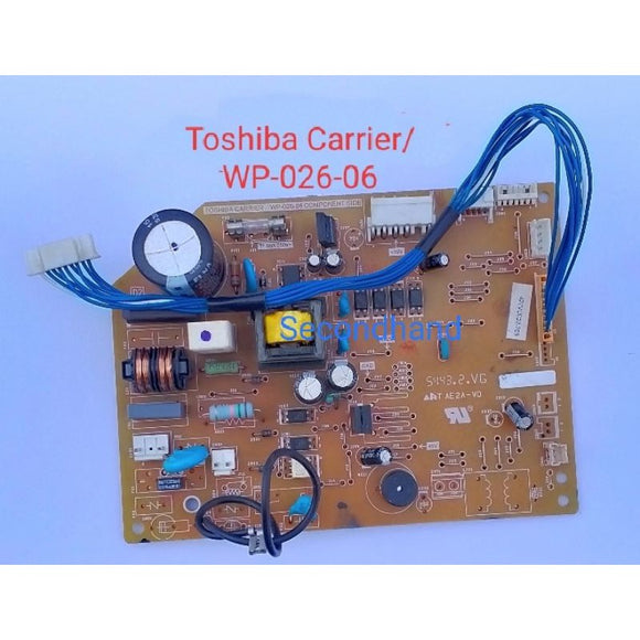 แผงวงจรแอร์ Toshiba Carrie( WP-026-06 )PART No. 43T69988 อะไหล่แท้มือสอง