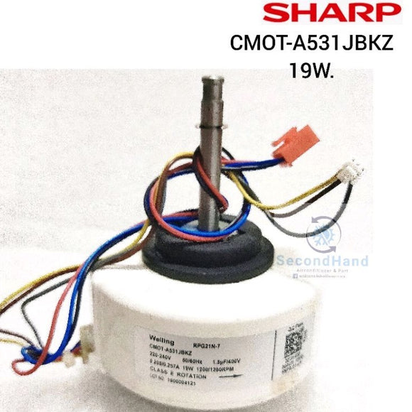 CMOT-A531JBKZ มอเตอร์คอยล์เย็นแอร์ชาร์ป SHARP ( RPG21N-7 ) 19w ***อะไหล่แท้มือสอง