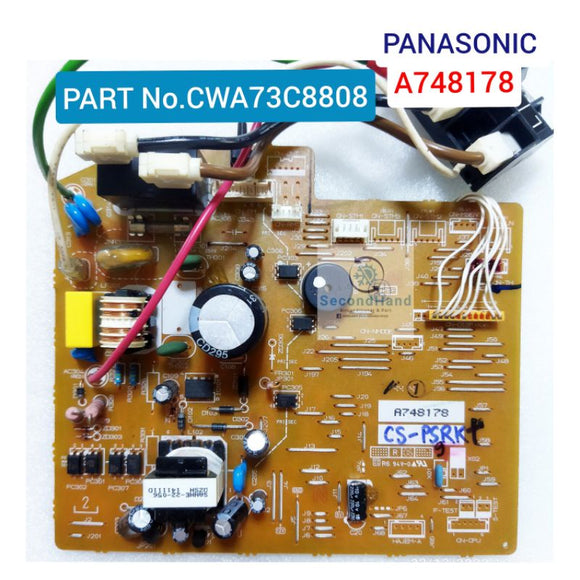 ชุดแผงวงจรแอร์ Panasonic Inverter รุ่น CS-PS9RKT,	CS-PS13RKT ( A748178 ) พาท. CWA73C8808 #อะไหล่แอร์แท้มือสอง